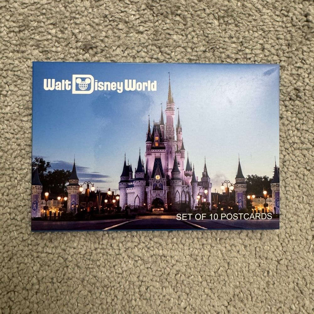 Walt Disney World 8pcs Theme Park Postcards Star Wars Skyliner Castle Envelope